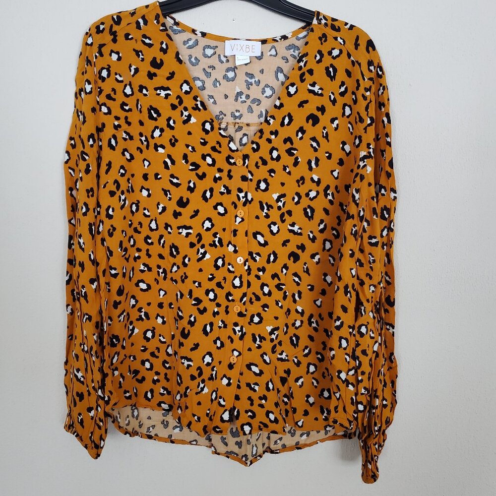 Vixbe Animal Print  Rayon Blouse